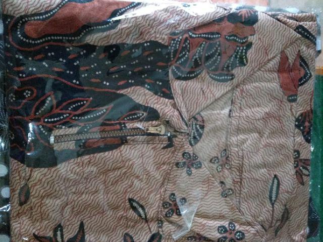 Dress Tunik Batik Resleting Genes