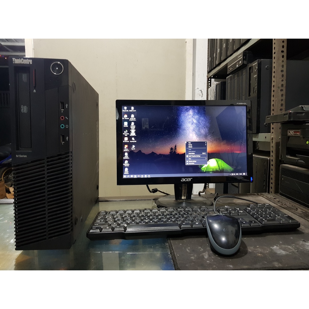 PC BUILTUP LENGKAP CORE i3 2100 RAM 8GB SSD 120GB HDD 500GB MONITOR 19&quot; KEY &amp; MOUSE