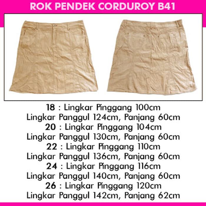 BIGSIZE ROK PENDEK CORDUROY B41