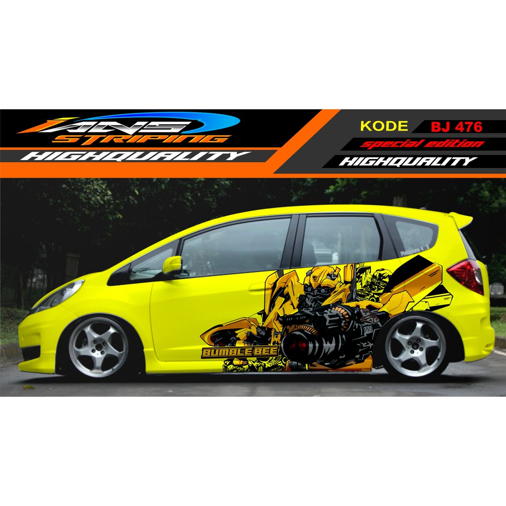 STICKER MOBIL JAZZ, BRIO, AGYA, YARIS, SWIFT, SIGRA / VARIASI STICKER MOBIL / STIKER MOBIL TRANFORME