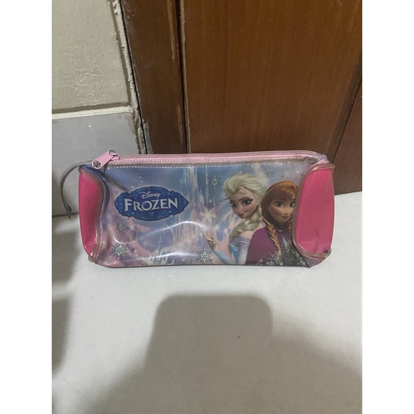 Preloved Kostak pensil anak perempuan kostak pencil case kotak tempat pensil barbie hello kitty sofia frozen princess transparant rilakuma-8