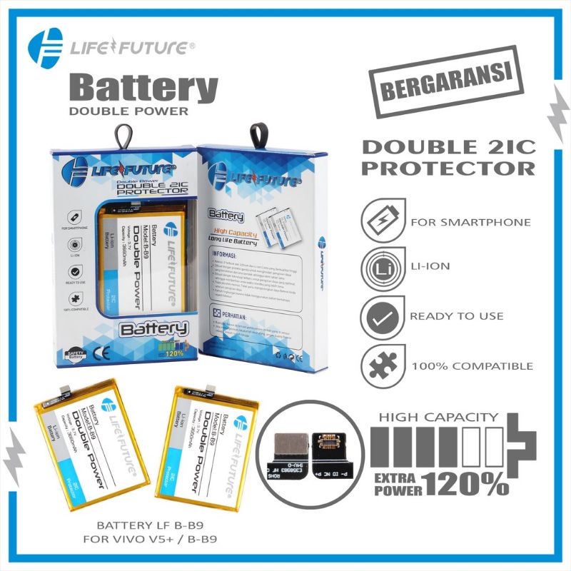 BATTERY BATERAI BATRAI BATRE VIVO V5 PLUS V5+ BB9 B-B9 DOUBEL POWER