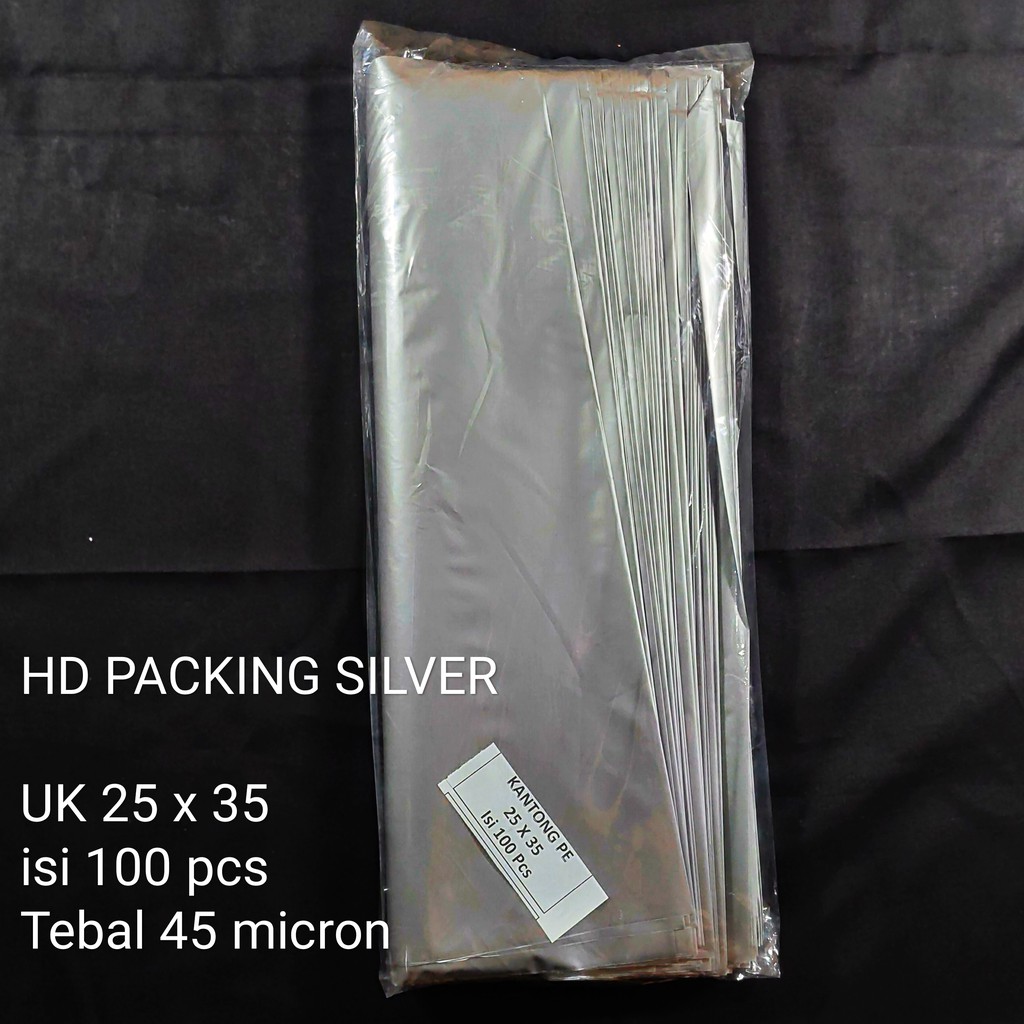 Plastik Packing Silver uk 25x35, HD packing, Kantong packing Paket
