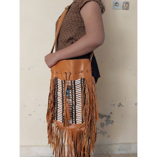 TAS KULIT INDIAN _ TAS INDIAN ROMBEE OVAL