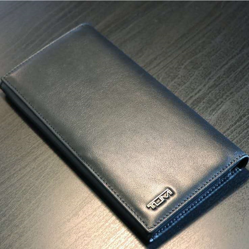 Tumi Menjinakkan Dompet Lapisan Pertama Kulit Sapi Kulit Pria Bisnis Panjang Dompet Vertikal Dompet 