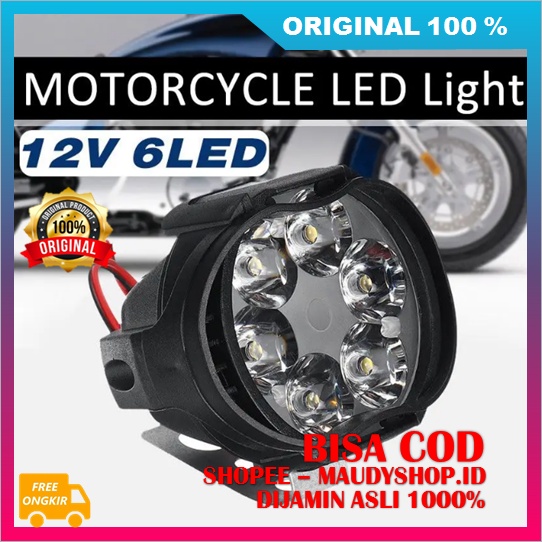 LED Headlight Universal Lampu Tembak Motor Mobil Motorcycle LED Light ASLI ORI