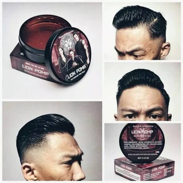 LION POMP POMADE WATERBASED FIRM HOLD BY LION CLAY MADE IN DUBAI FREE SISIR