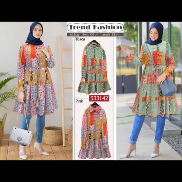 TUNIK MOTIF ADELIA  - ORI EXTU - MEWAH