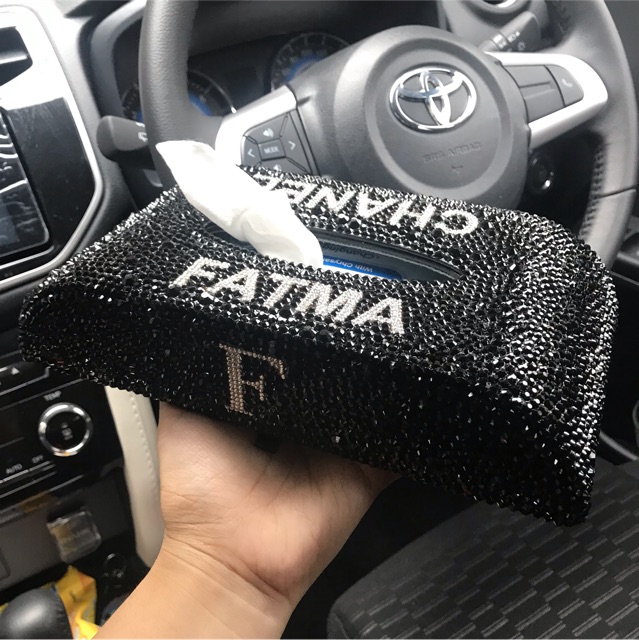 Tempet  tissu double custom nama sendiri barang mobil kotak tissu mobil dasbord
