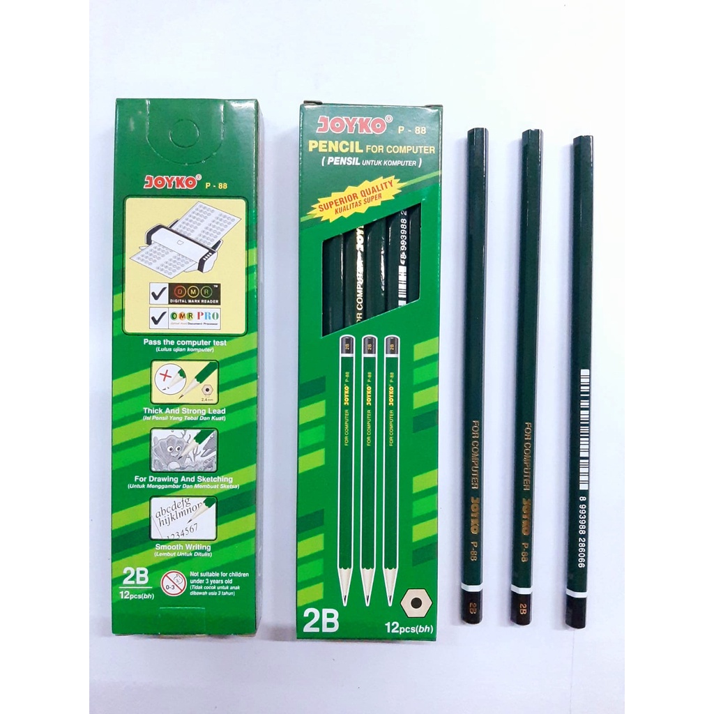 

Pensil Pencil JOYKO 2B P88 joyko P 88 HIJAU alat tulis sekolah 12pc MURAH FOR COMPUTER
