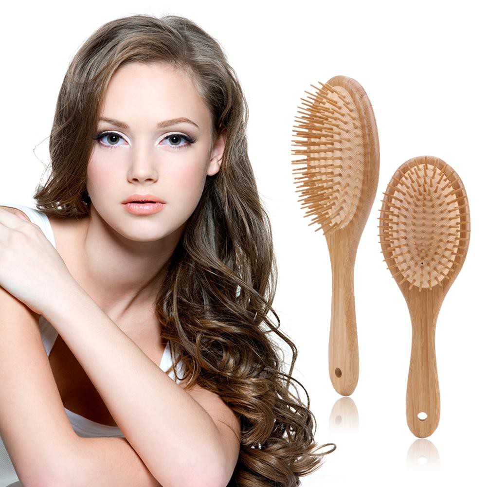 Wooden Bamboo Anti Static Hair Vent Brushes Care Air Cushion