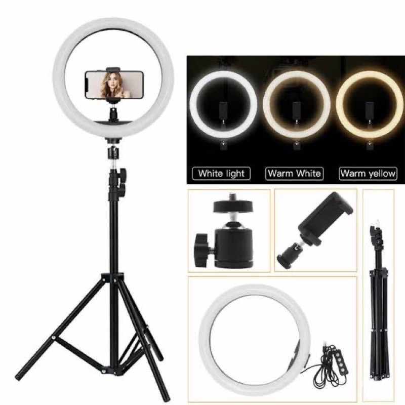 GROSIR TRIPOD 2.1METER PLUS RINGLIGHT M26 SUPER BEST PRICE AND QUALITY