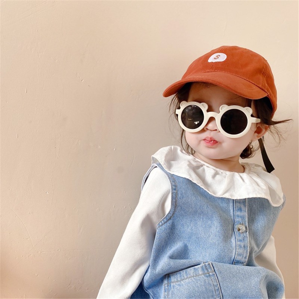 6 Colors Round Frame Bear Children's Sunglasses Cute Candy Color Children's Photo Glasses Trend Baby Sunglasses