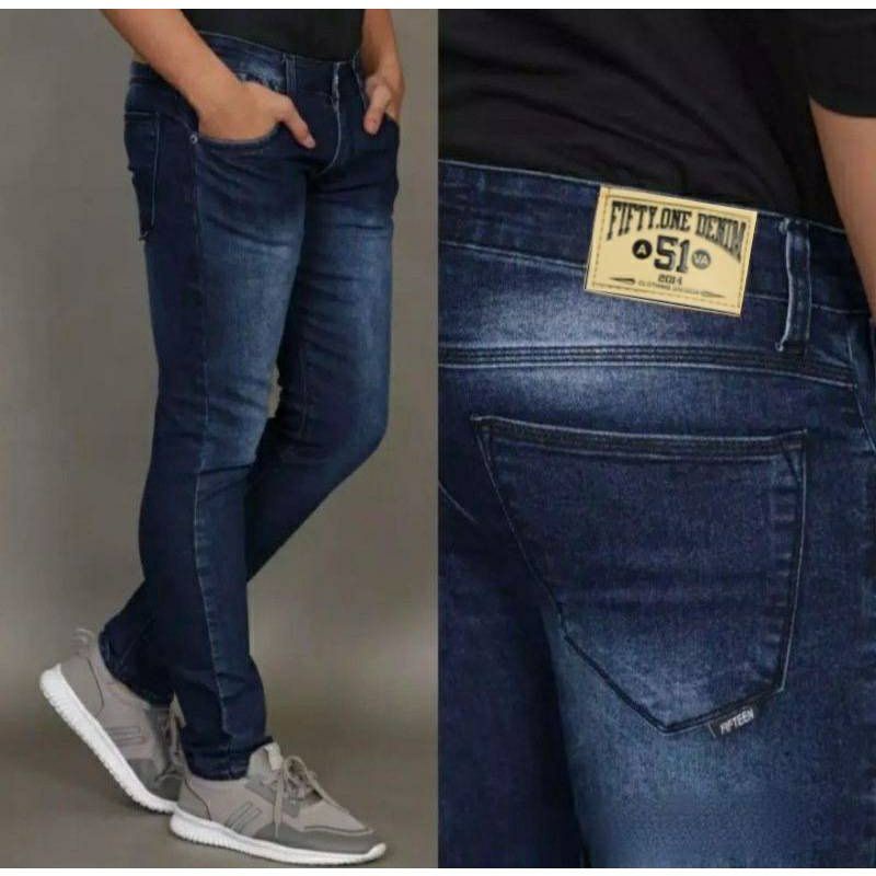 fifteen denim/celana slimfit pria