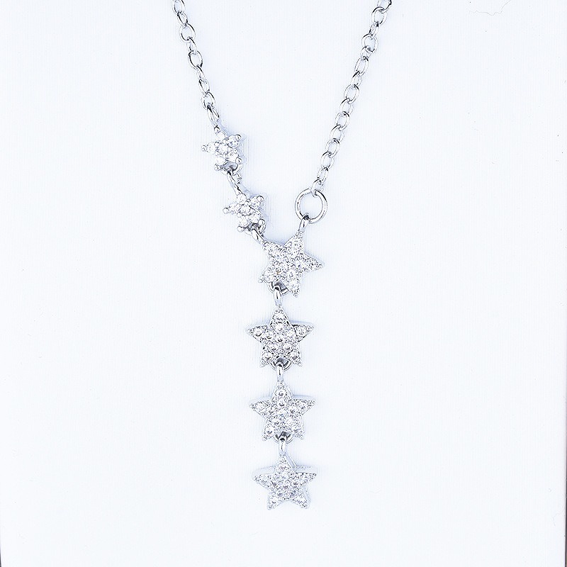 [Ready Stock]Fashion Personality Silver-Plated Diamond XINGX Necklace