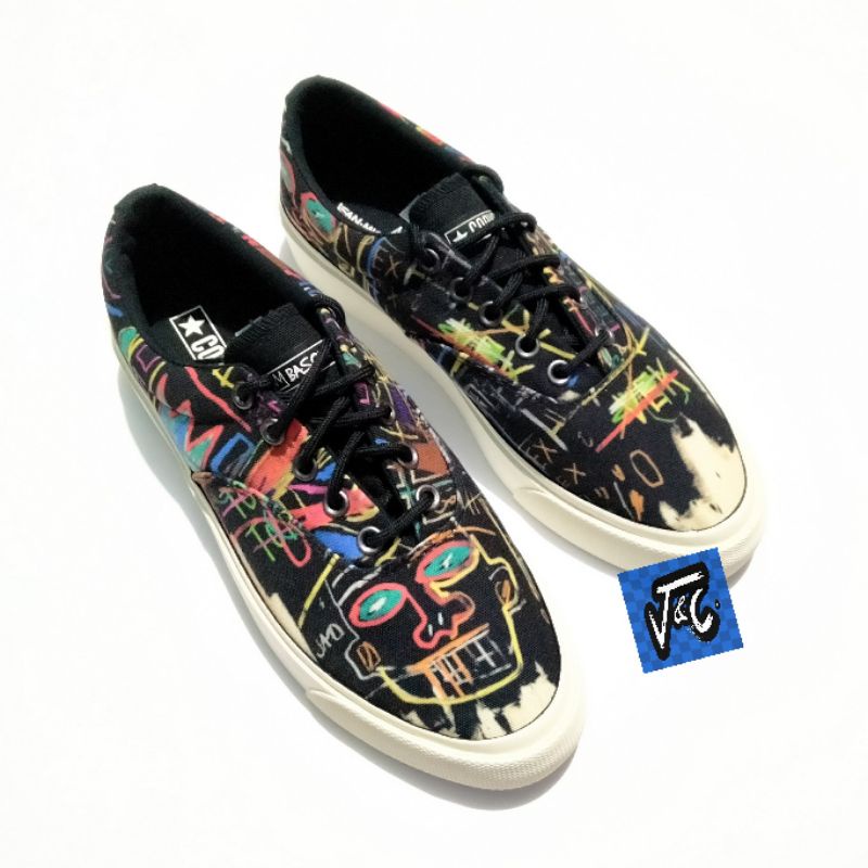 Sepatu Converse Skid Grip Skidgrip x Jean-Michel Basquiat Ox Black