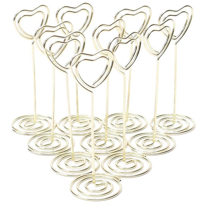 Metal Card/Photo Holder - Heart Shape