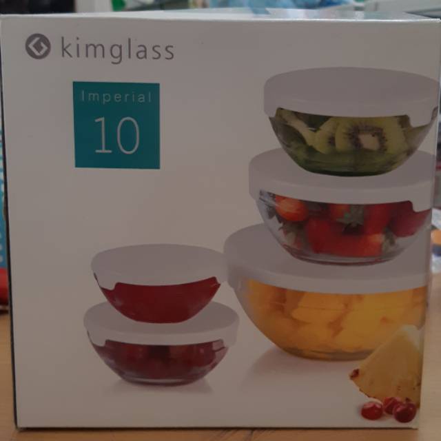 KIM GLASS BOWL SET OF 5 pcs MANGKOK SET Beling microwave Mangkok Set beranak