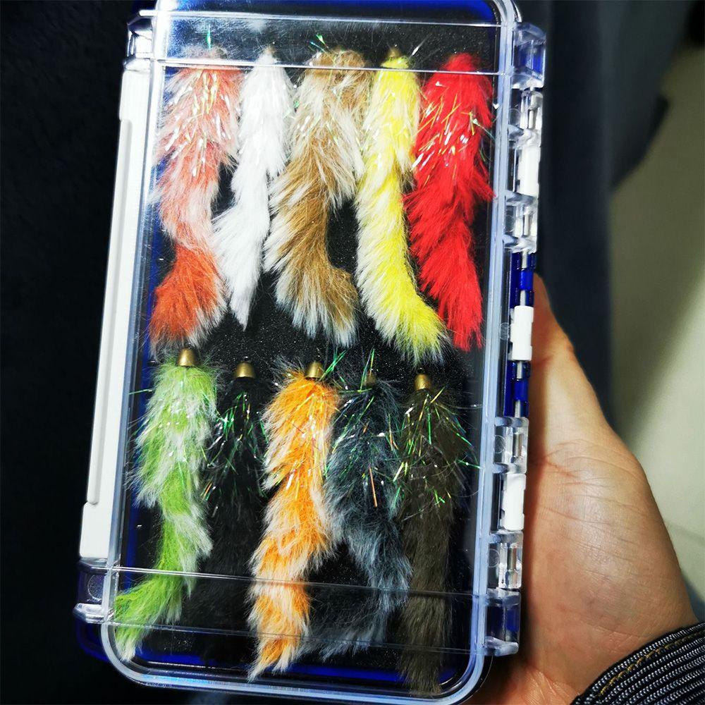 TOP 3 Pcs Umpan Pancing Fly Trout Air Asin Serangga Engkol Swimbaits Treble Hooks Bunny Tail