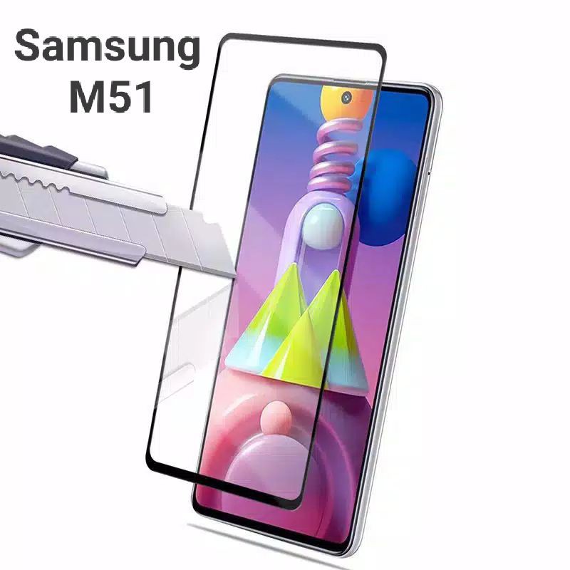 Antigores Kaca/Temperglas full Cover Untuk Hp Samsung M51 2020