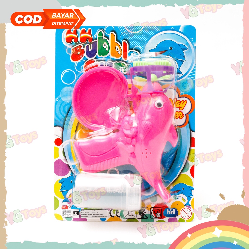 YGtoys Mainan Bubble Gun Ikan Dolphin Gelembung Sabun Tembakan Bubble Gatling