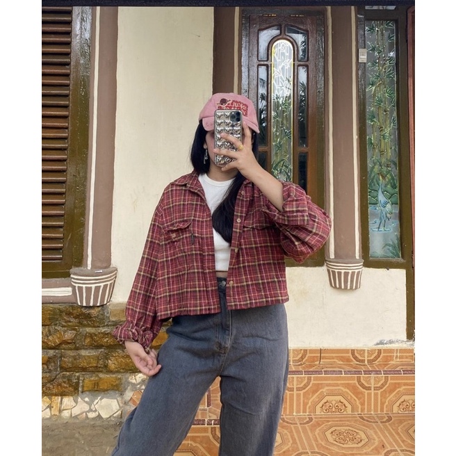 Preloved Crop Flannel