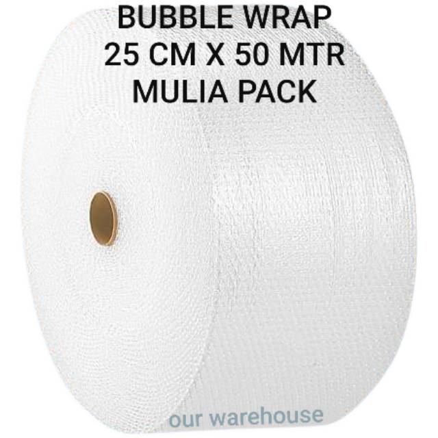 

Bubble Wrap 25 cm x 50 meter Mulia Pack Premium Plastik Biru