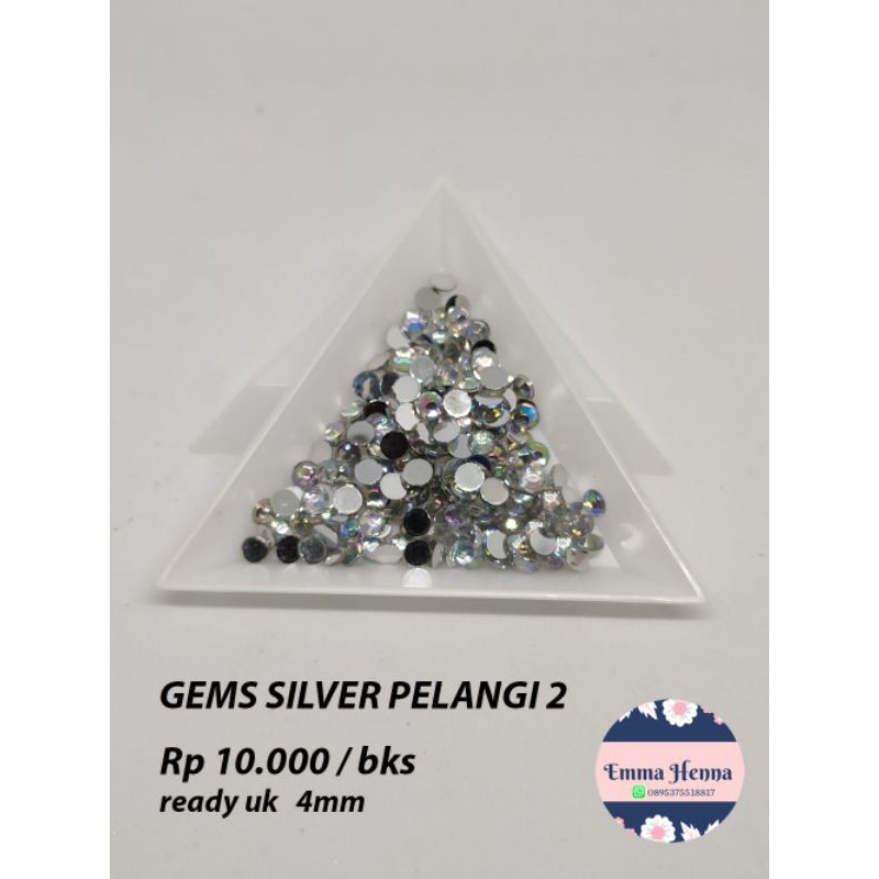 gems silver pelangi