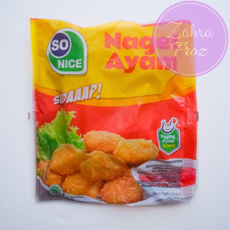 

So Nice Naget Ayam 250 G |Chicken Nugget|