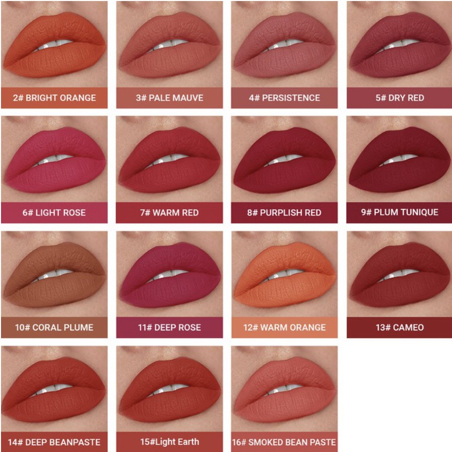 SANIYE 15 Warna Cair Mini Kapsul Lip Tint Matte Lipstik Berfungsi Membuat Bibir Menjadi Pesona SA001