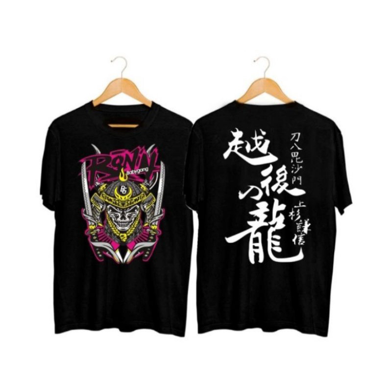 SS- BF210 Kaos Distro Pria T-Shirt Pria Kaos Pria Skuzo Ronin - Hitam, L