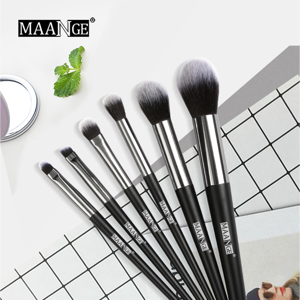 MAANGE 6 Pcs Makeup Brush Kit Blush kuas Loose Powder Brush 5728