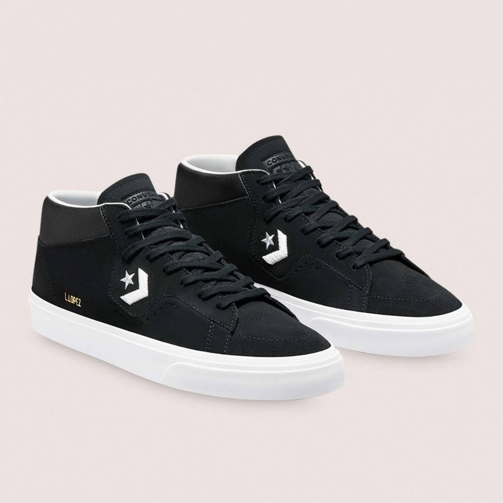 Converse Pro Cons Mid x Louie Lopez Suede & Leather Black/White Gold
