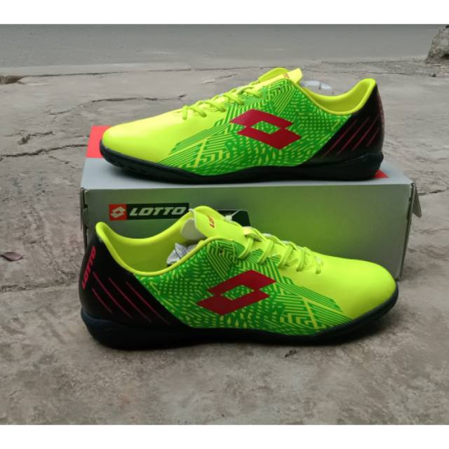 Ssepatu Futsal Lotto Blade In Safety Yellow/Black/Geranium
