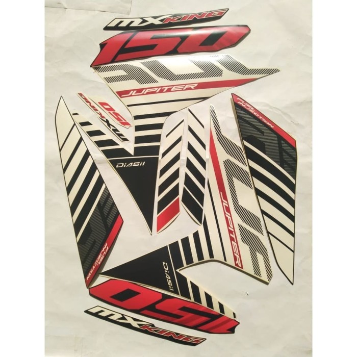 stiker striping yamaha jupiter mx king 150 2017 putih