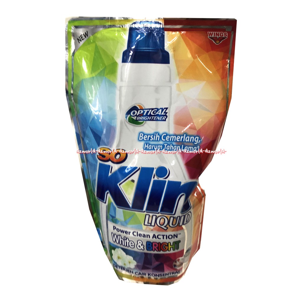 So Klin 720ml Liquid White &amp; Bright Optical Brightener 720 ml Refill Pouch Soklin Sabun Cuci Cair Baju