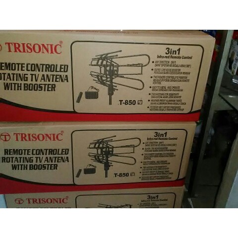 ANTENA TV LUAR TRISONIC T850 ANTENA TV OUTDOOR REMOTE BOOSTER MURAH