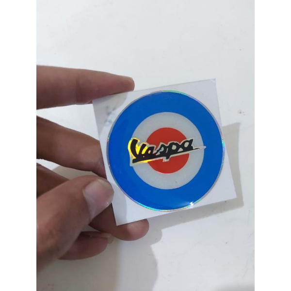 STICKER EMBLEM LOGO RETRO VESPA TIMBUL 3D