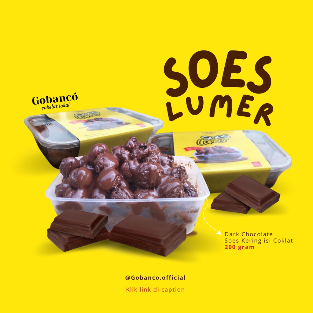 

Soes Coklat Lumer Chocolate Luar Dalam Gobanco Snack 200 gram