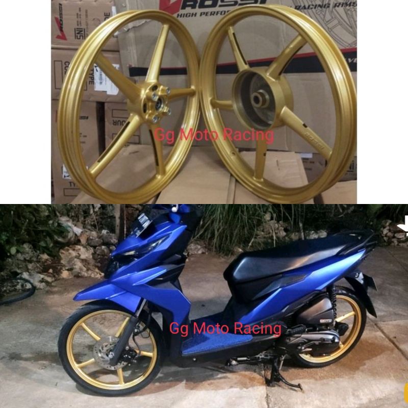 Jual Velg Velek Veleg Racing Motor Vrossi Sanca Beat Scoopy Vario Ring Gold Metalik