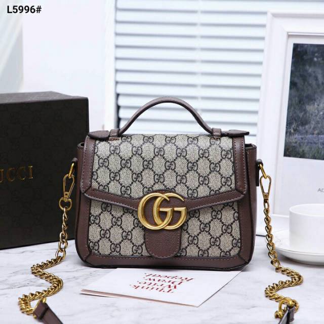 Gucci  Pvc Top Handle Bag Include Box Gucci L5996 03
