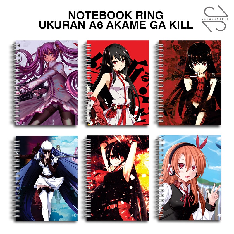 

(BELI 6 DAPAT GRATIS 1)Buku Tulis Catatan buku notebook buku diary Notebook Ring Spiral A6 60 Lembar koleksi gambar AKAMEGAKILL PART 2