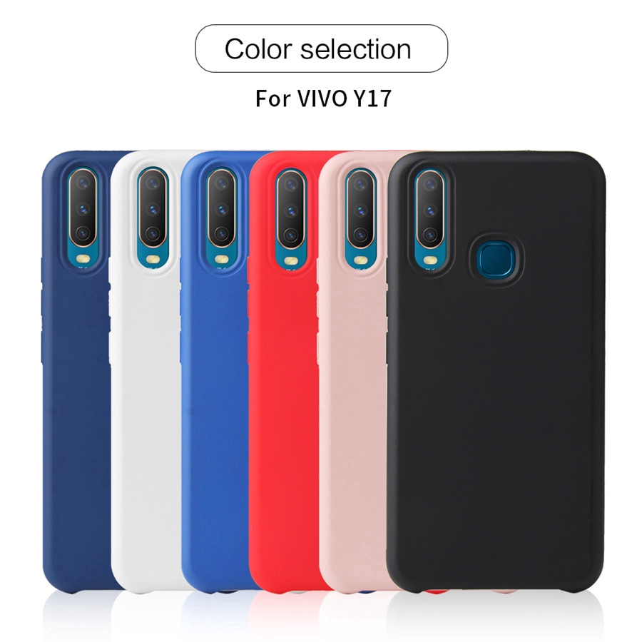 Casing Soft Case Bumper Belakang Bahan Silikon Warna Polos Untuk Vivo Y17 Y12 Shopee Indonesia