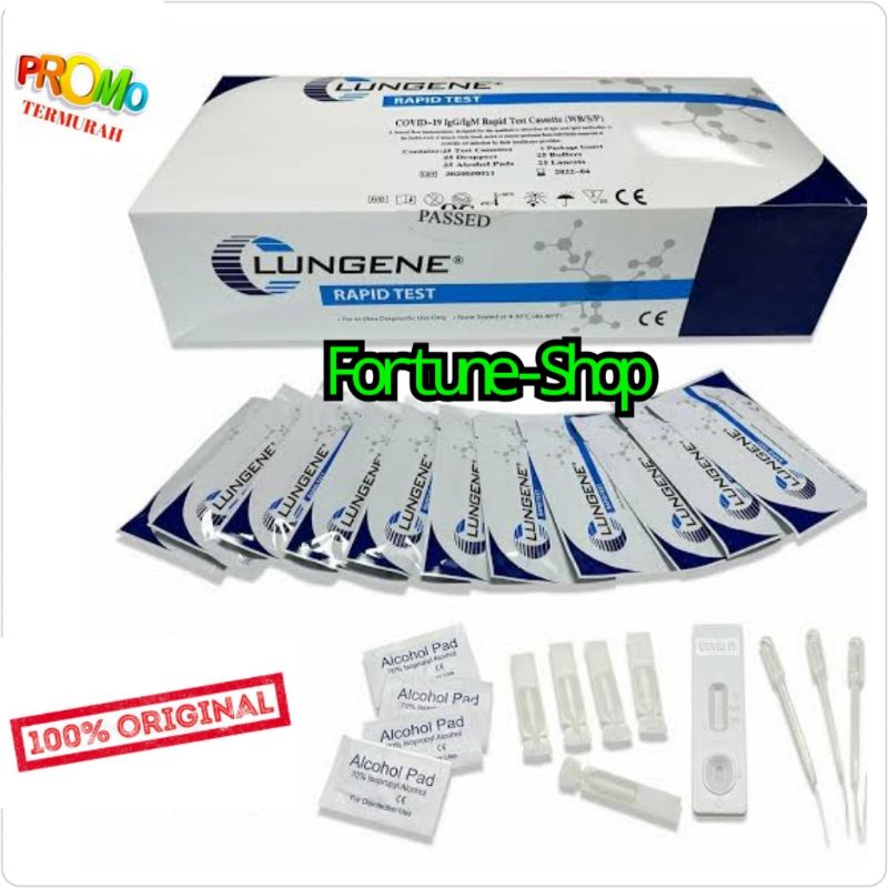 Lungene Rapid Test biru | Antigen | Swab Test | Covid | Termurah/Grosir