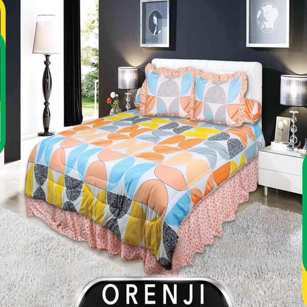 Bedcover My Love Motif Orenji 180x200