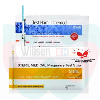 Image of Willsen Onemed & Steril Medical Tes Hamil Test Pack Tes Kehamilan - 1 Strip