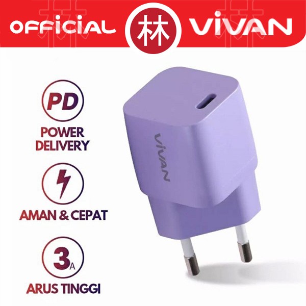 Vivan Power Nano 20 USB-C Adapter PD 20W Charger Type C Fast Charging