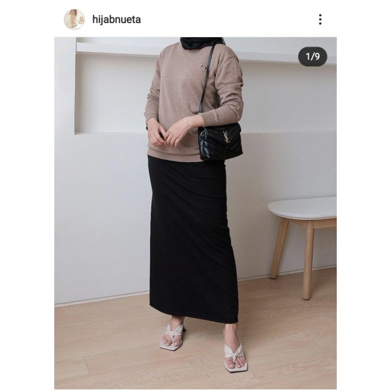 Gamila Skirt Black Allsize by Hijab Nueta