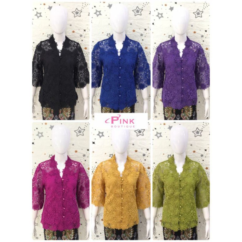PINK BOUTIQUE L406-11 Blouse Bahan Full Brokat new