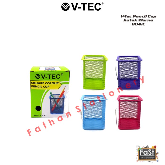 

Buruan Pen Stand / Pencil Cup Kotak V-Tec Jaring Warna (804/C) Terbatas